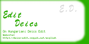 edit deics business card